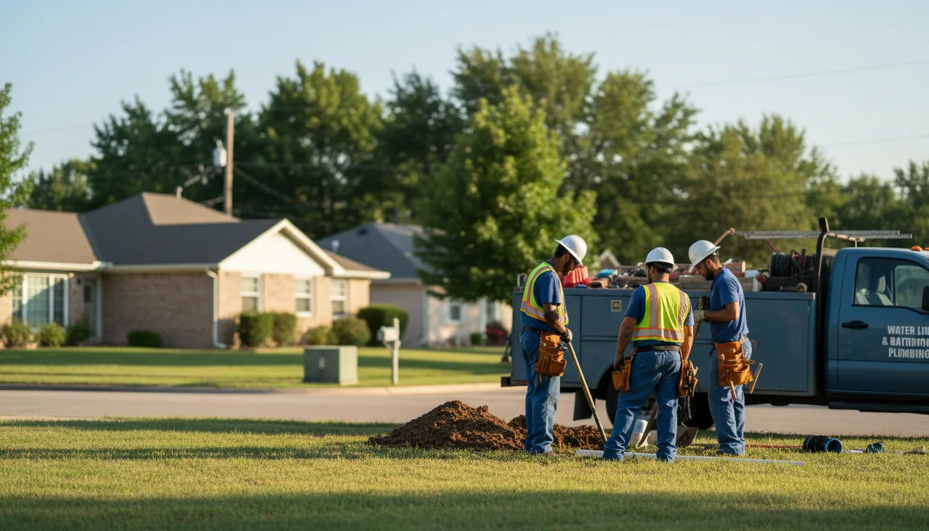 Residential water line and bathroom plumbing service in Spanaway, WA